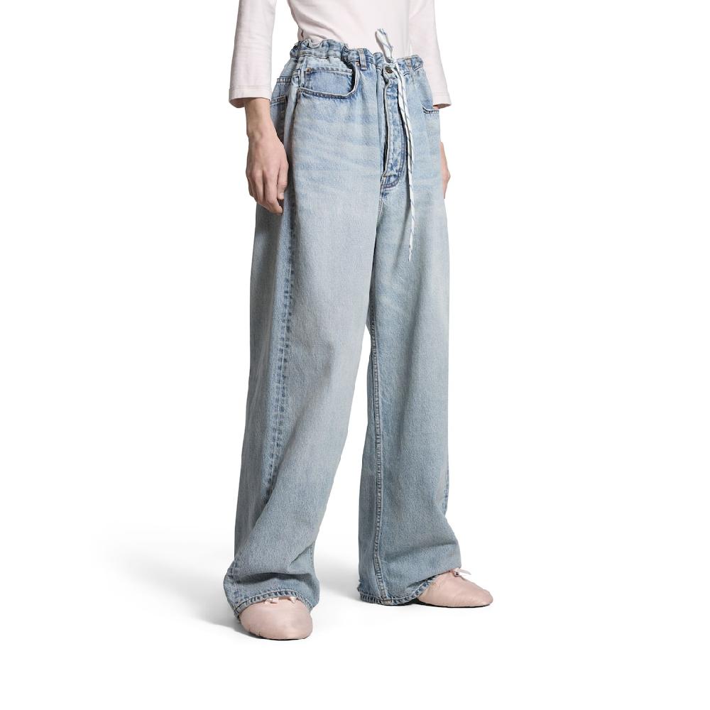 Balenciaga Pantalón Baggy Oversize En Azul