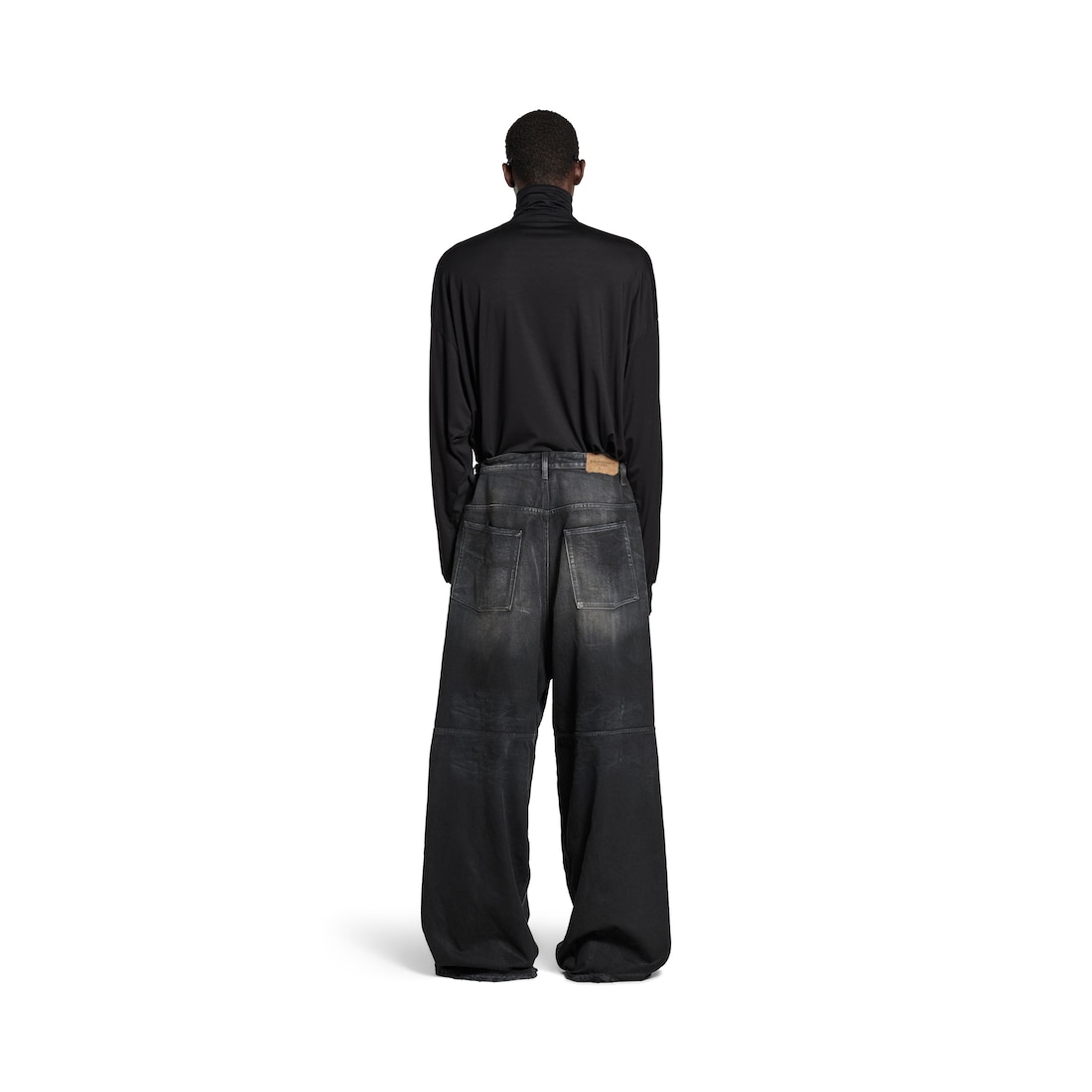 Balenciaga Pantalón Baggy Para Hombre En Negro
