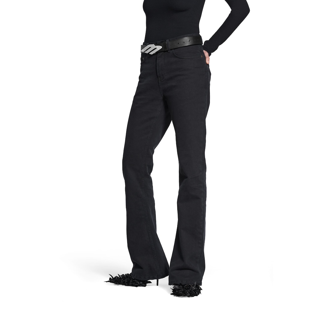 Balenciaga Pantalón Bootcut En Negro