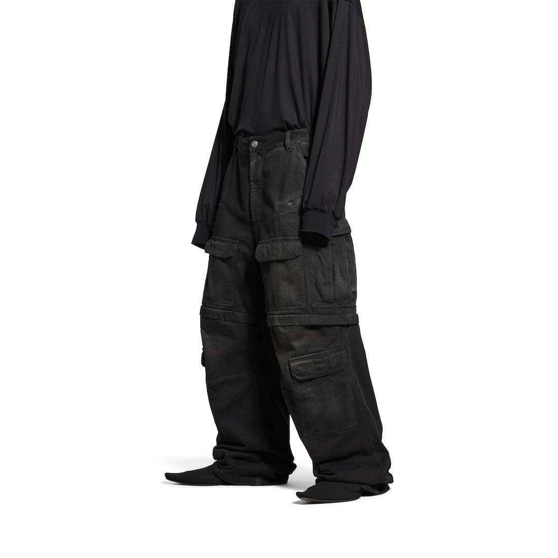 Balenciaga Pantalón Cargo Para Hombre En Negro