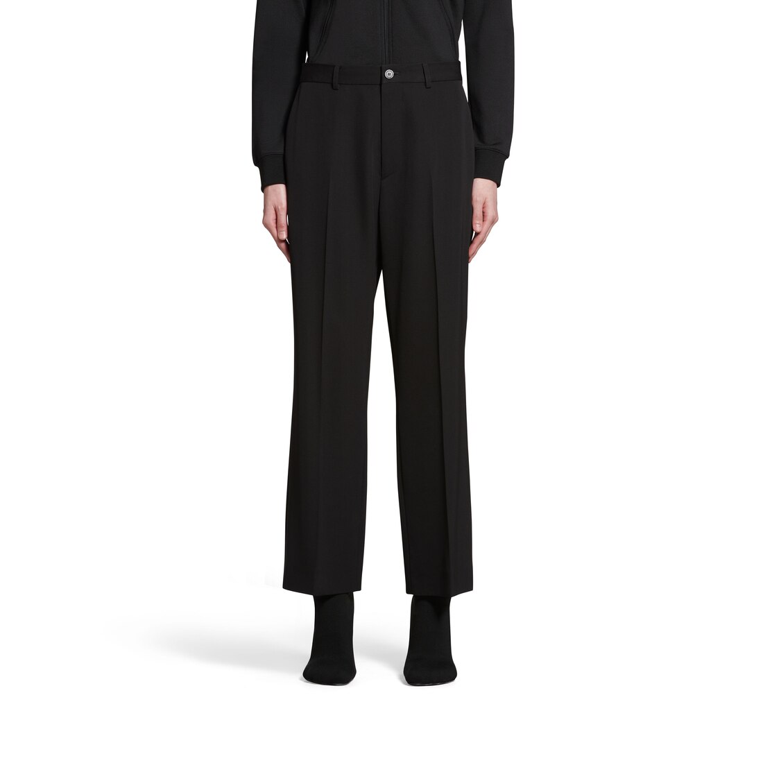 Balenciaga Pantalón Cropped En Negro