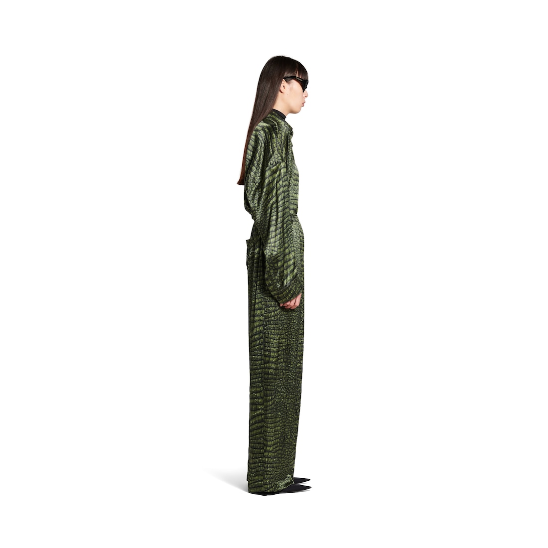 Balenciaga Pantalón De Pijama Para Mujer En Verde