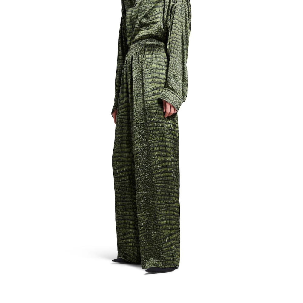Balenciaga Pantalón De Pijama Para Mujer En Verde