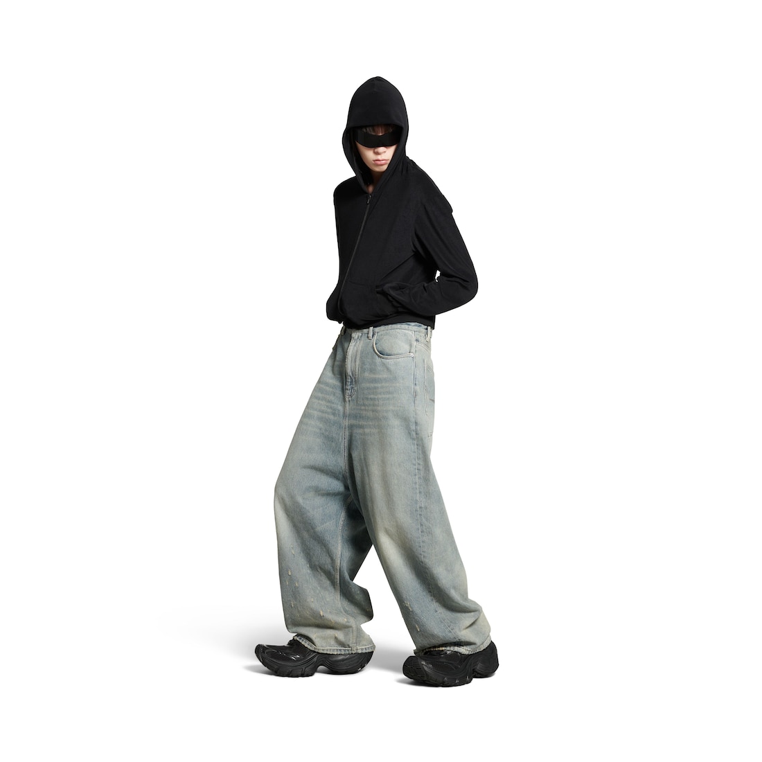 Balenciaga Pantalón De Tiro Bajo En Azul Claro