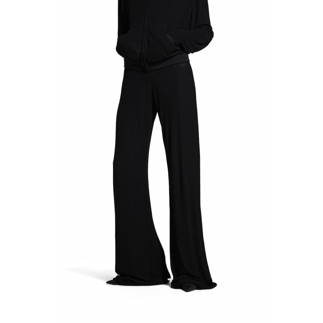 Balenciaga Pantalón Elástico Para Mujer En Negro