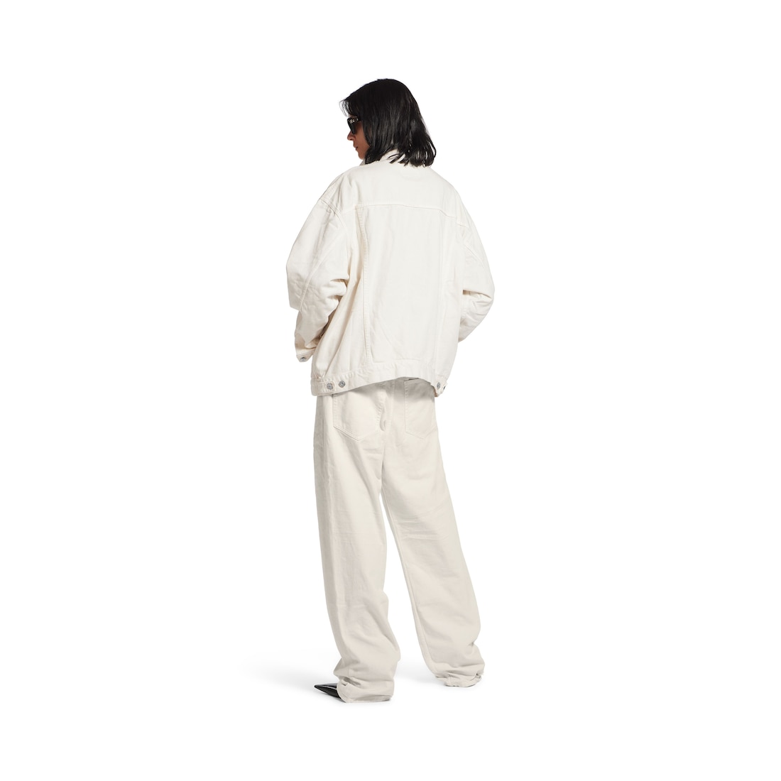 Balenciaga Pantalón Loose Fit Para Mujer En Blanco