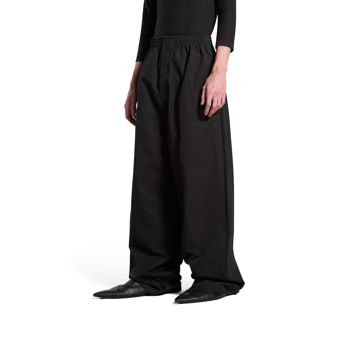 Balenciaga Pantalón Pyjama Ancho En Negro