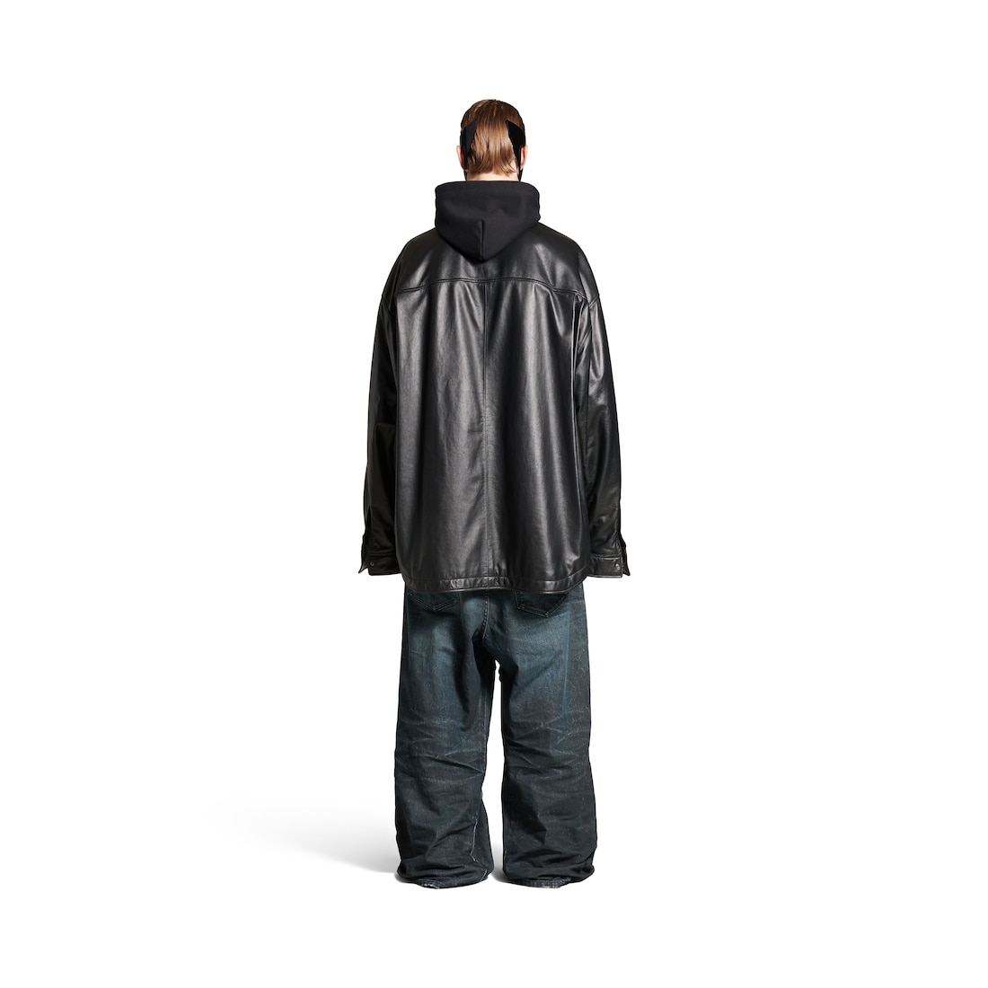 Balenciaga Parka Camisa Para Hombre En Negro