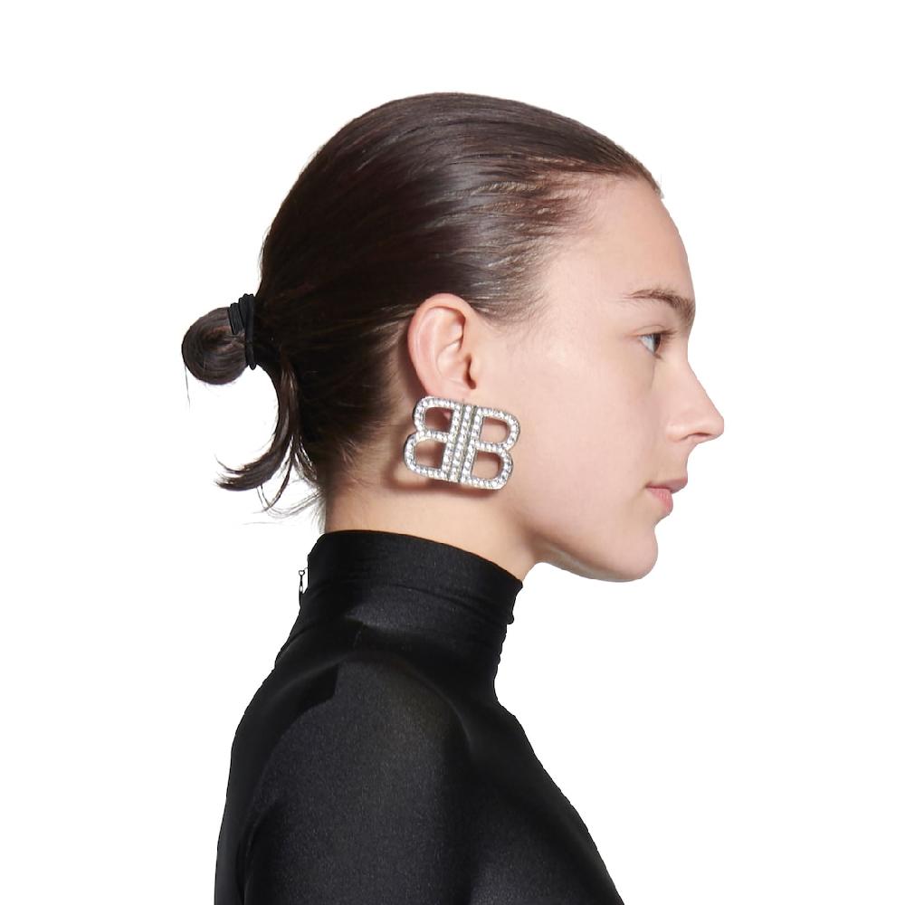 Balenciaga Pendientes Bb 2.0 Para Mujer En Plata