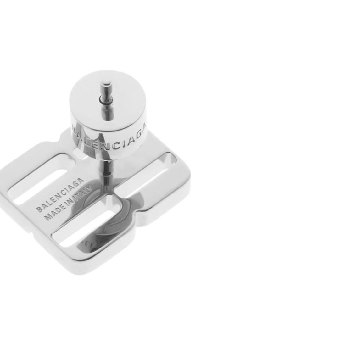 Balenciaga Pendientes De Botón Nano Xs En Plateado