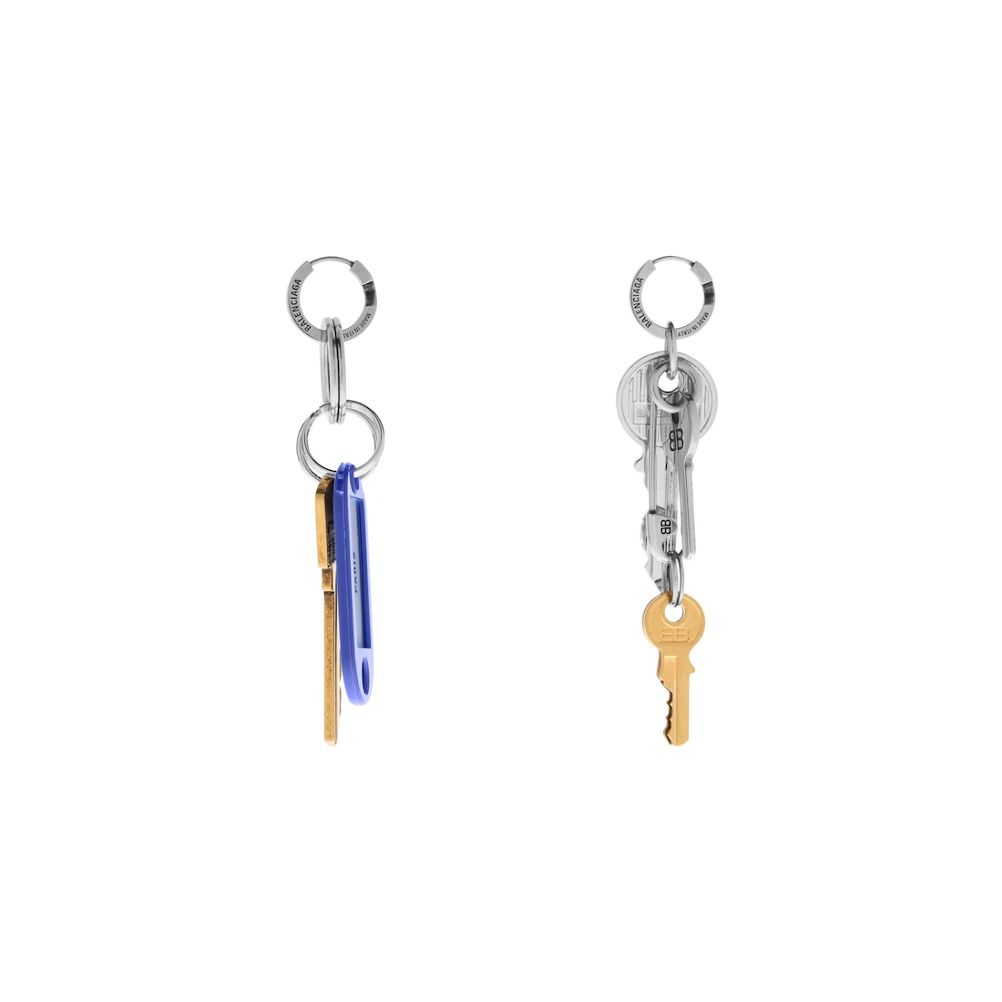 Balenciaga Pendientes Old School En Plateado