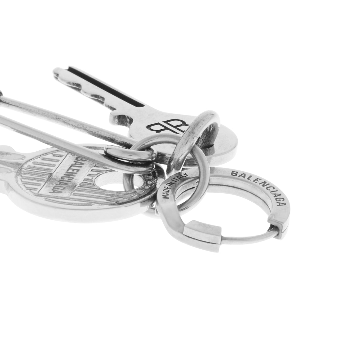 Balenciaga Pendientes Old School En Plateado