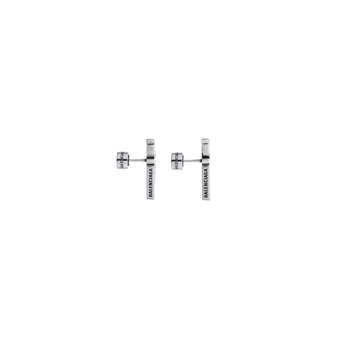 Balenciaga Pendientes Typo Metal En Plateado