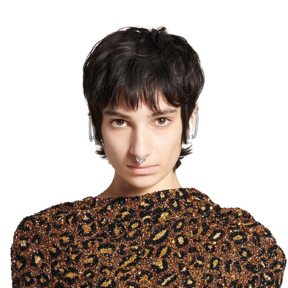 Balenciaga Piercing Para Nariz Camden En Plateado