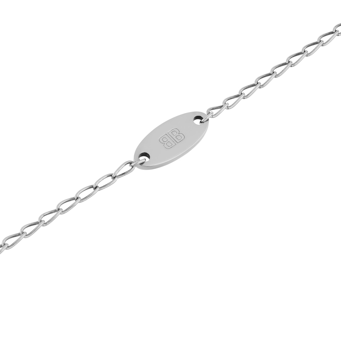 Balenciaga Pulsera Everyday En Plateado Antiguo