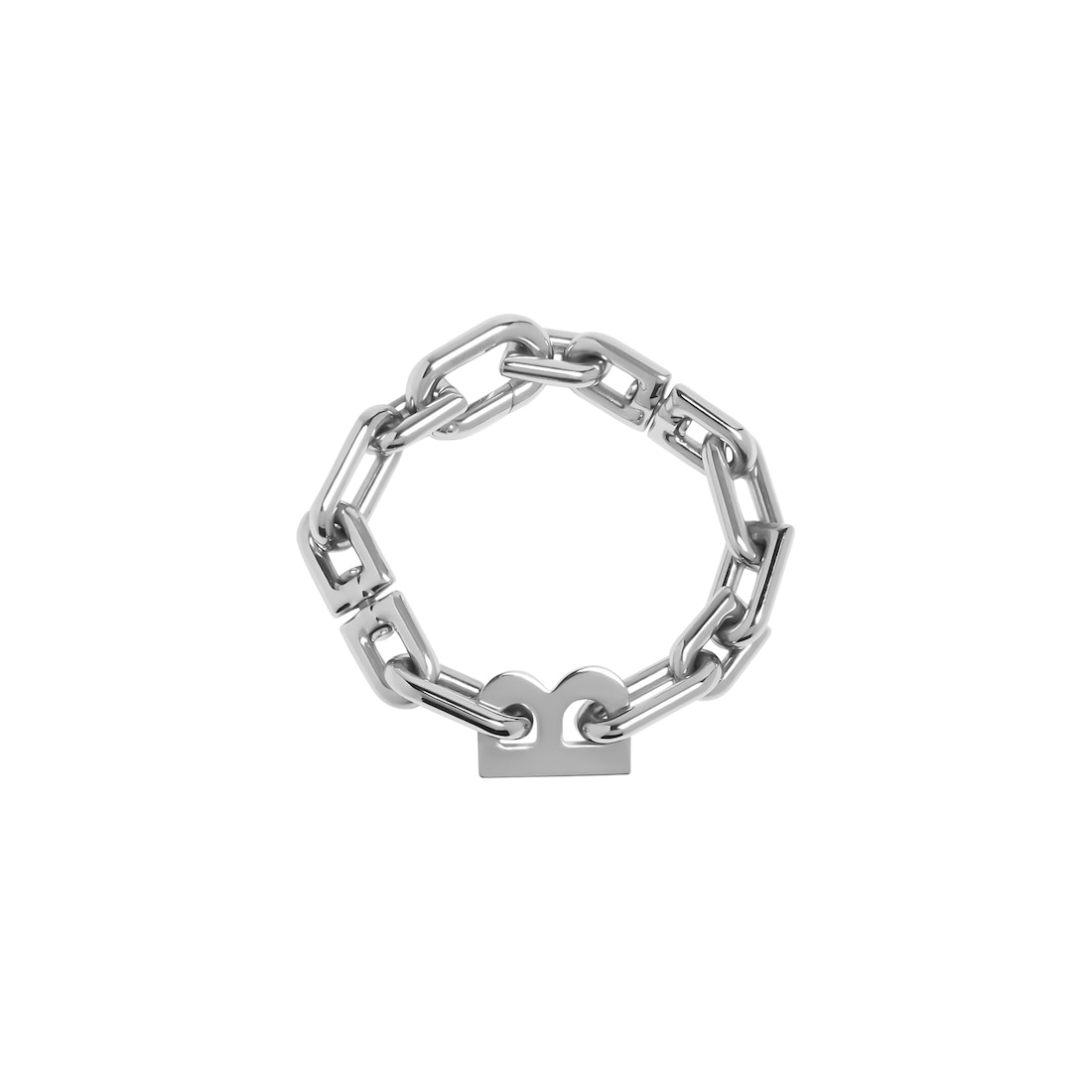 Balenciaga Pulsera Fina «b Chain» En Plata