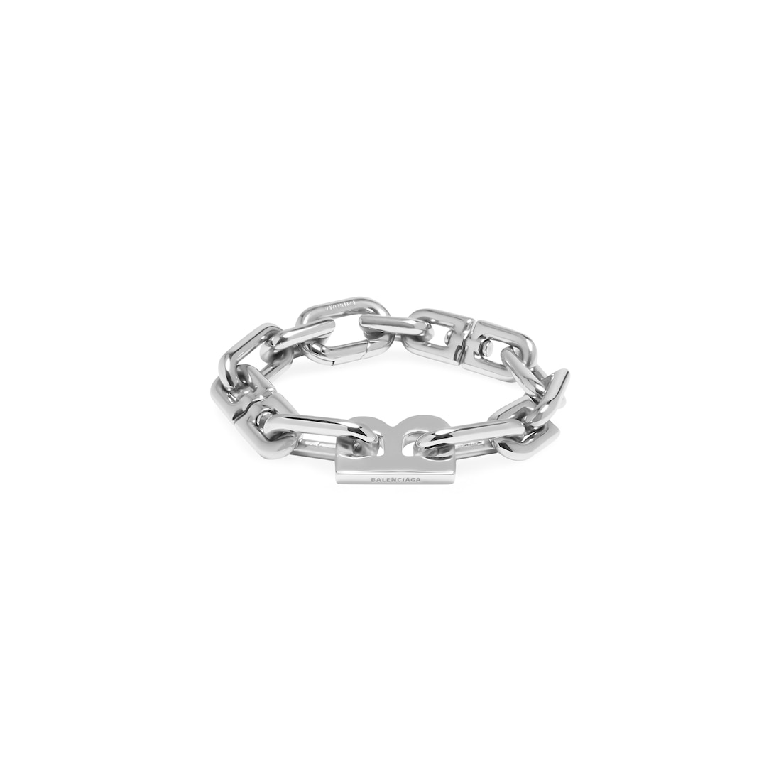 Balenciaga Pulsera Fina «b Chain» en Plata
