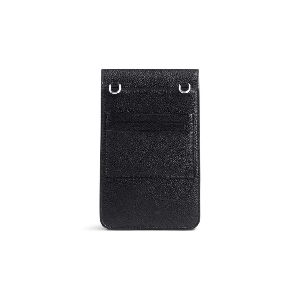 Balenciaga Tarjetero Y Phone Holder Cash En Negro