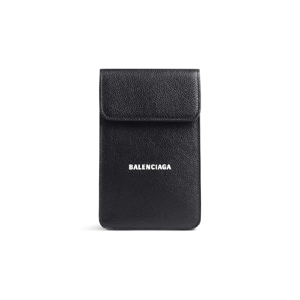 Balenciaga Tarjetero Y Phone Holder Cash en Negro