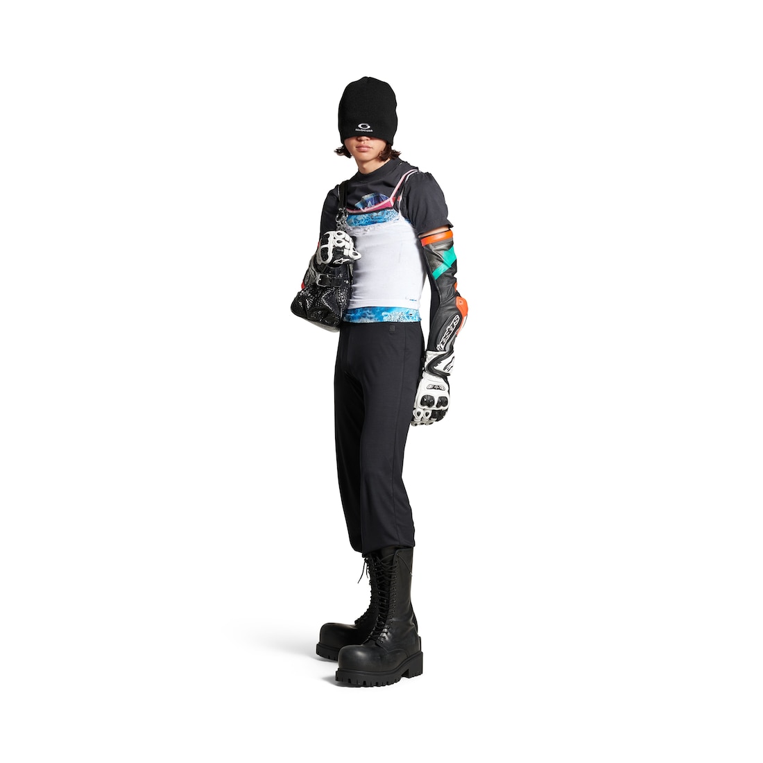 Balenciaga Top Layered Para Mujer En Multicolor