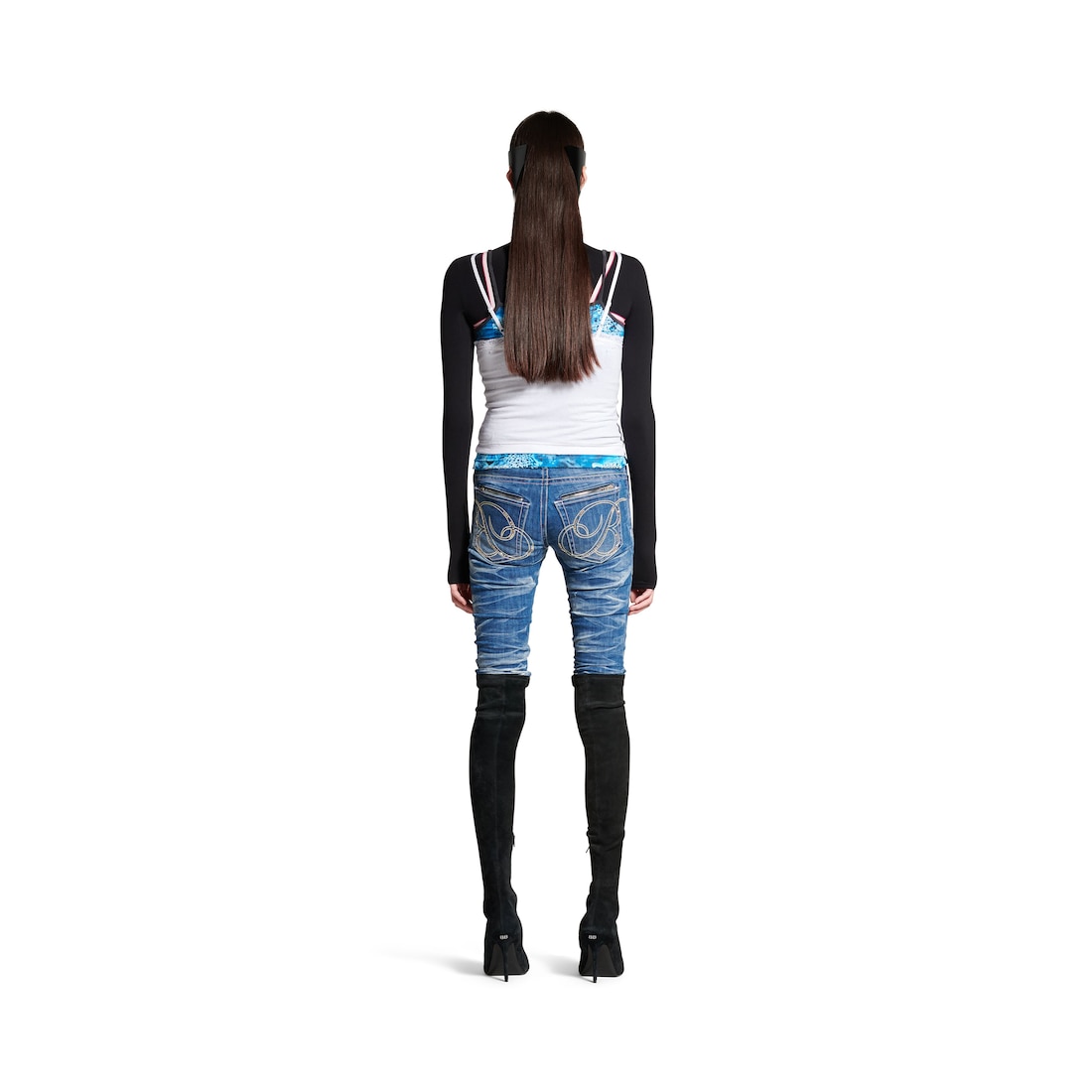 Balenciaga Top Layered Para Mujer En Multicolor