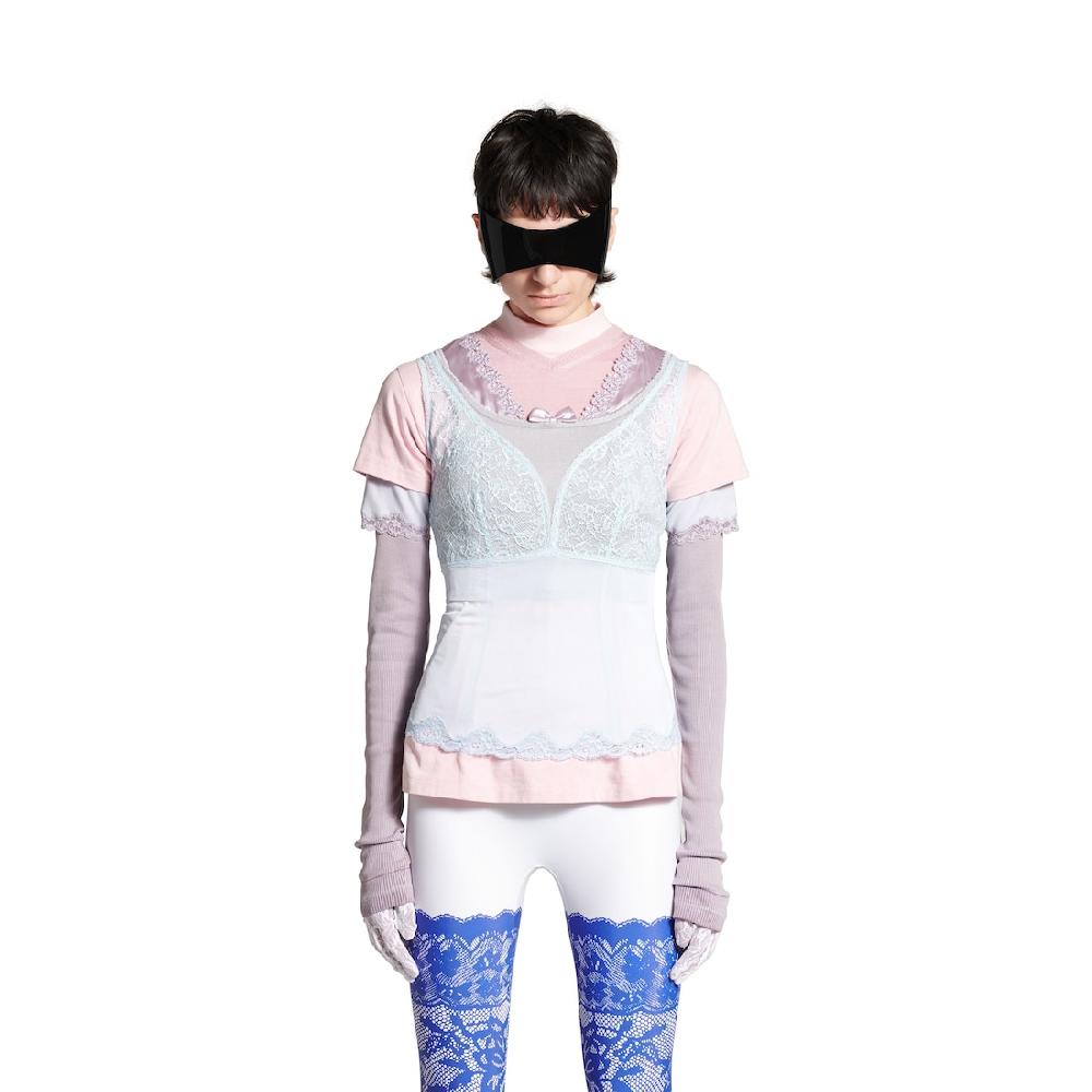 Balenciaga Top Layered Para Mujer En Multicolor