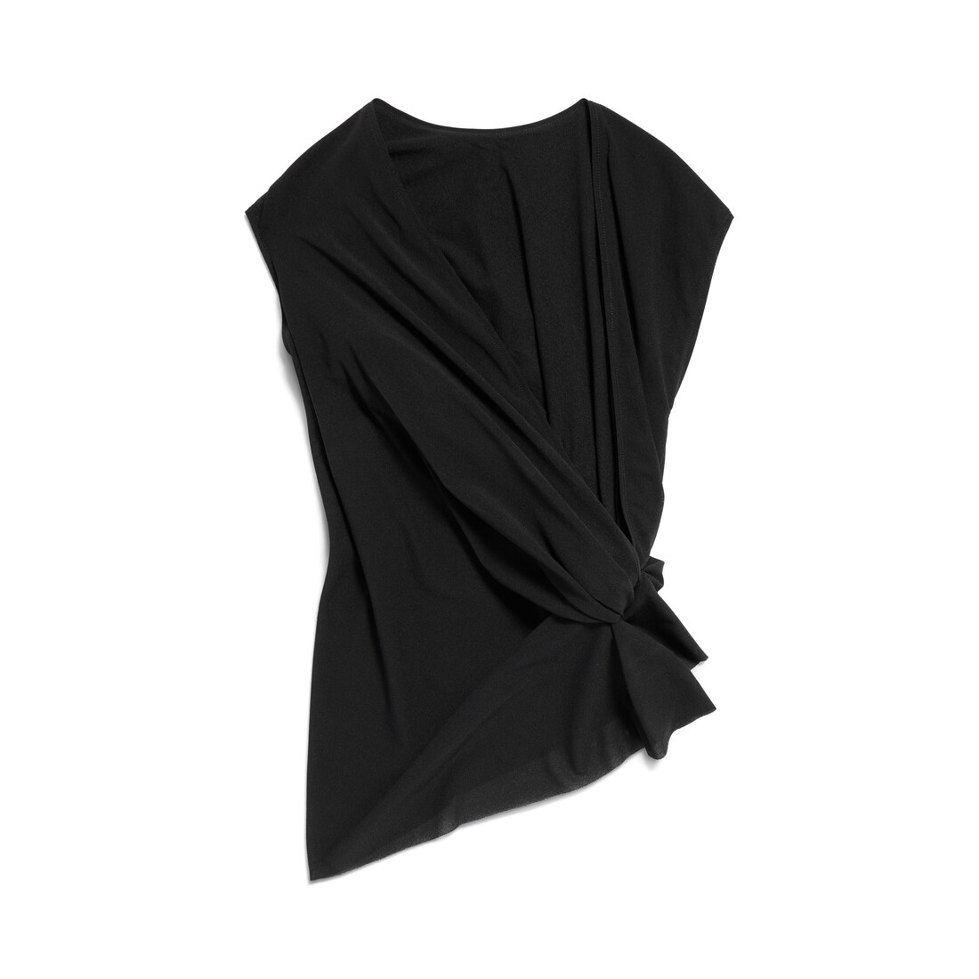 Balenciaga Top Twisted Para Mujer En Negro