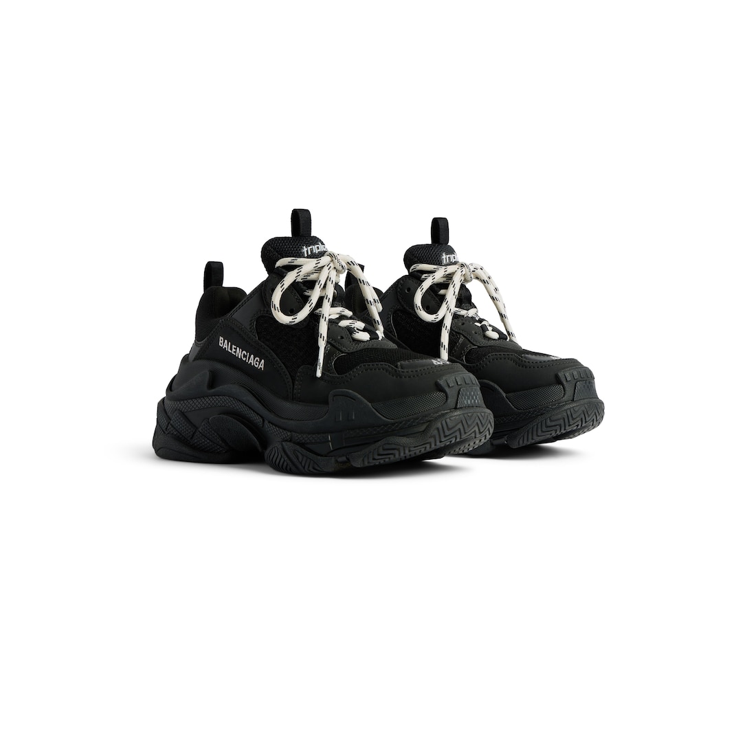 Balenciaga Triple S Zapatillas Para Mujer En Negro