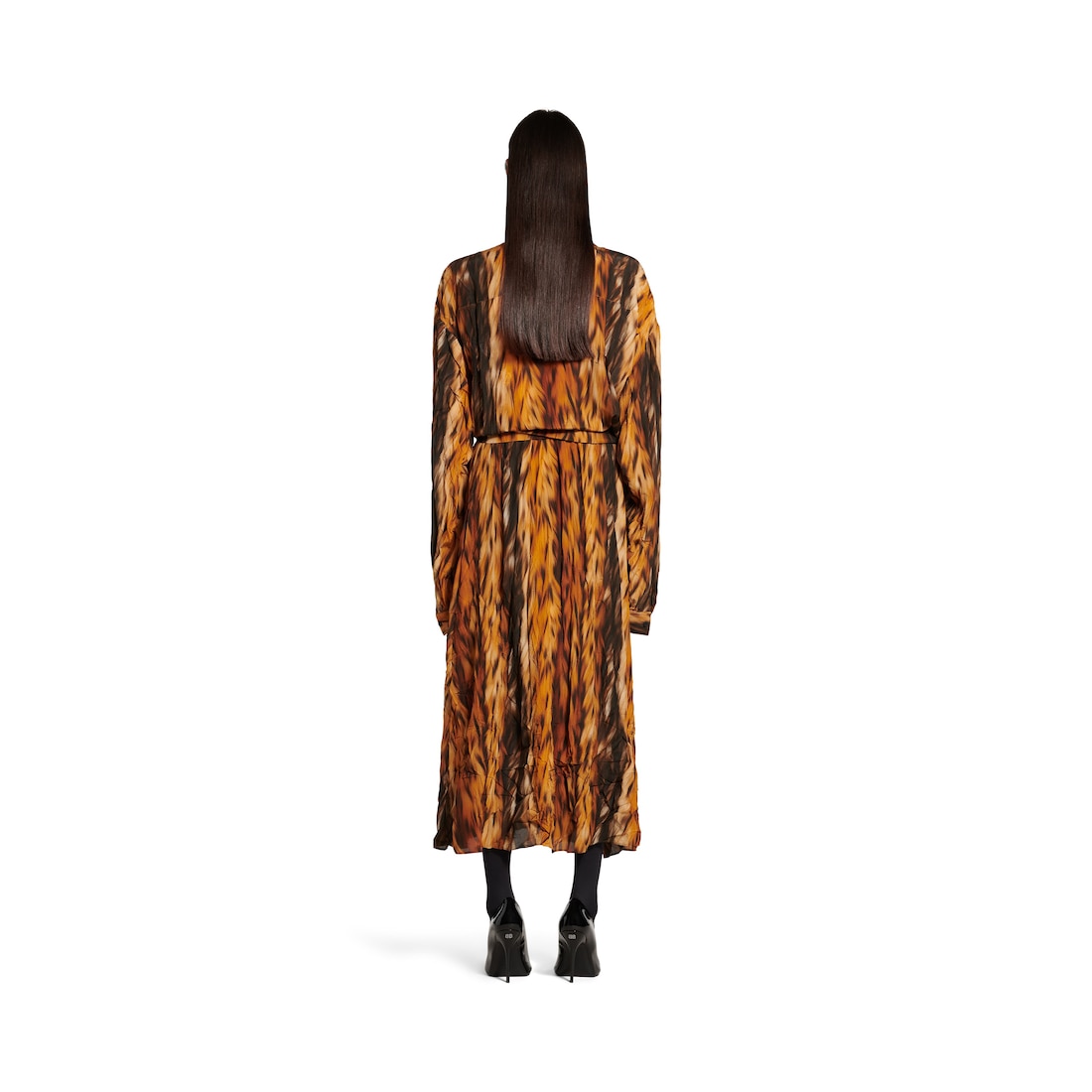 Balenciaga Vestido Anudado Para Mujer En Marrón