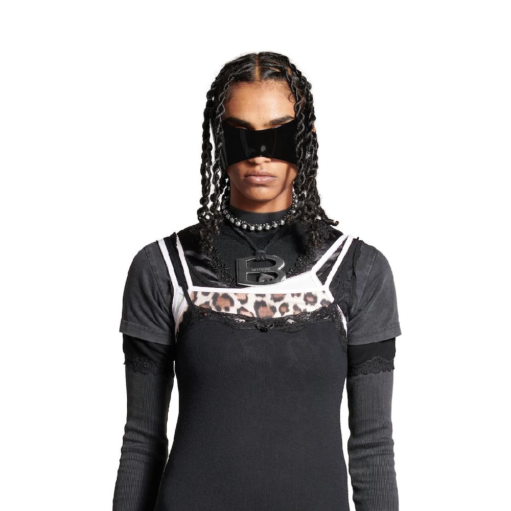 Balenciaga Vestido Layered Para Mujer En Negro