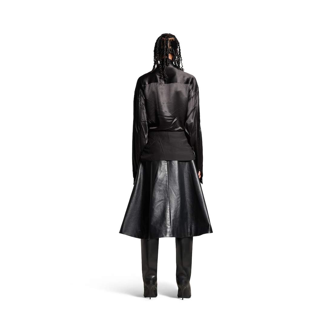 Balenciaga Blusa Lavalière Anudada Para Mujer En Negro