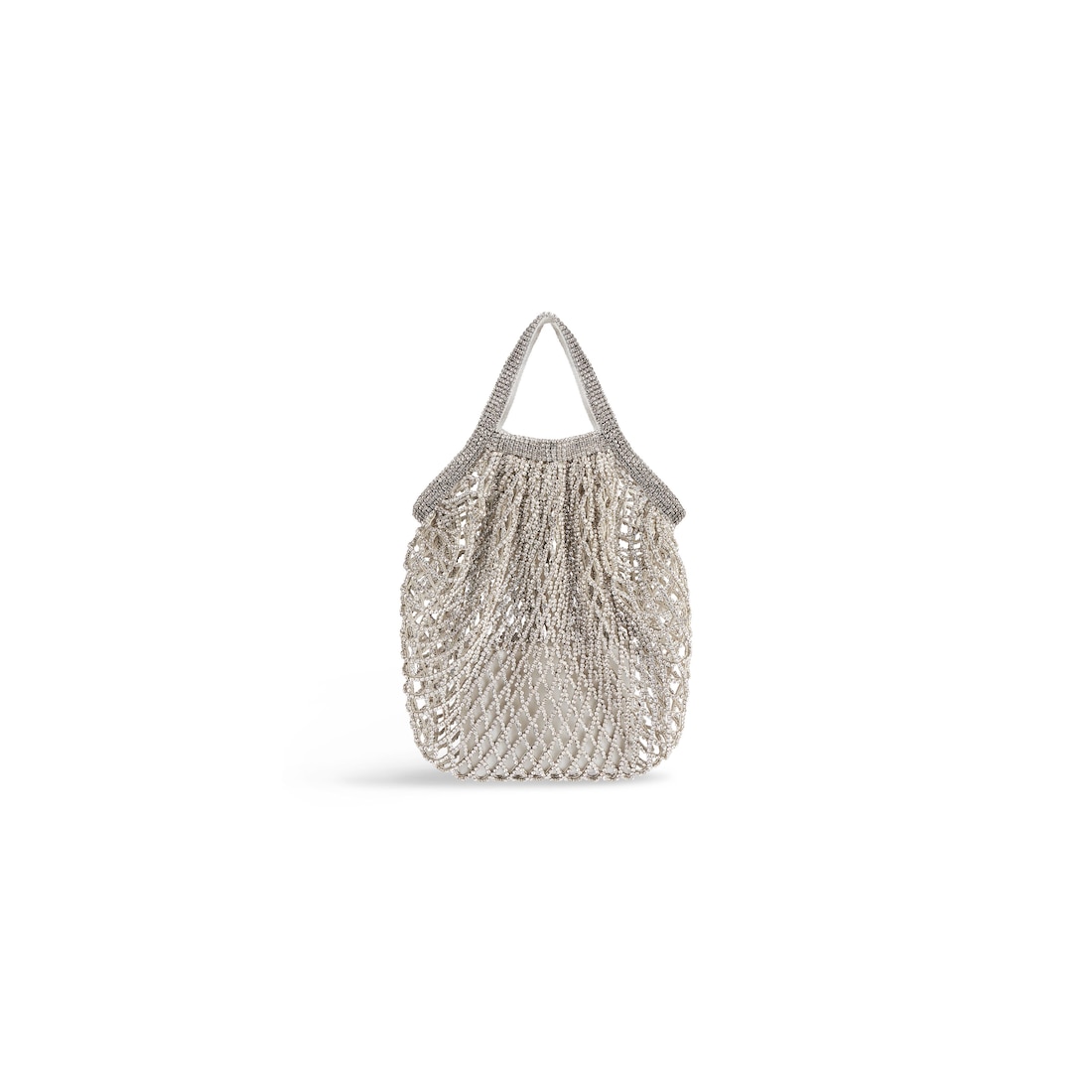 Balenciaga Bolso 24/7 Pequeño Con Estrás para Mujer en Plateado