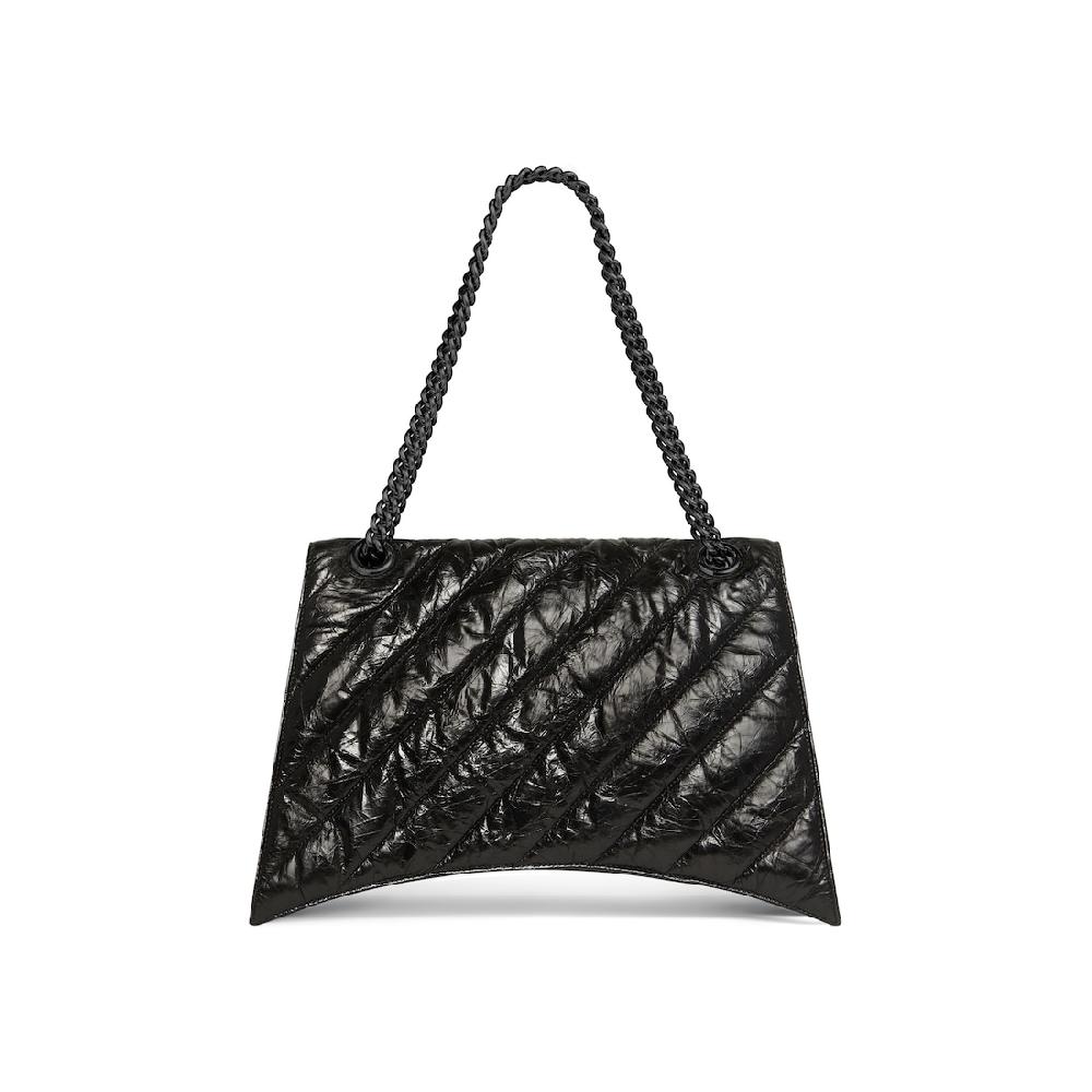 Balenciaga Bolso Acolchado Con Cadena Crush Large Para Mujer En Negro