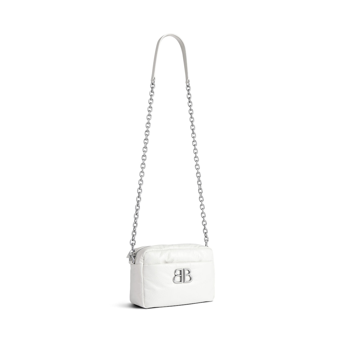 Balenciaga Bolso Camera Monaco Xs Para Mujer En Blanco Óptico