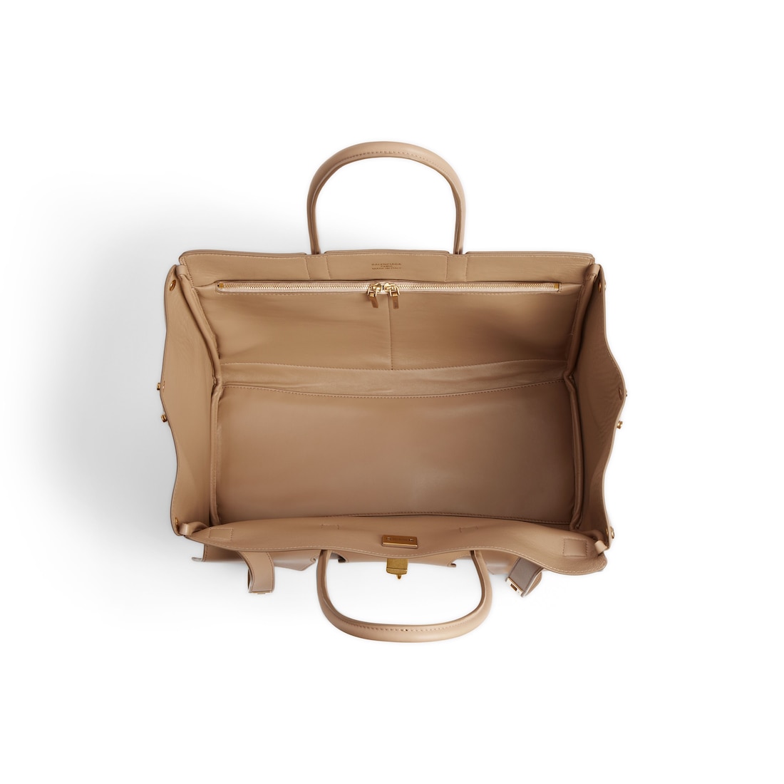 Balenciaga Bolso Carry All Bel Air Mediano Para Mujer En Café Con Leche