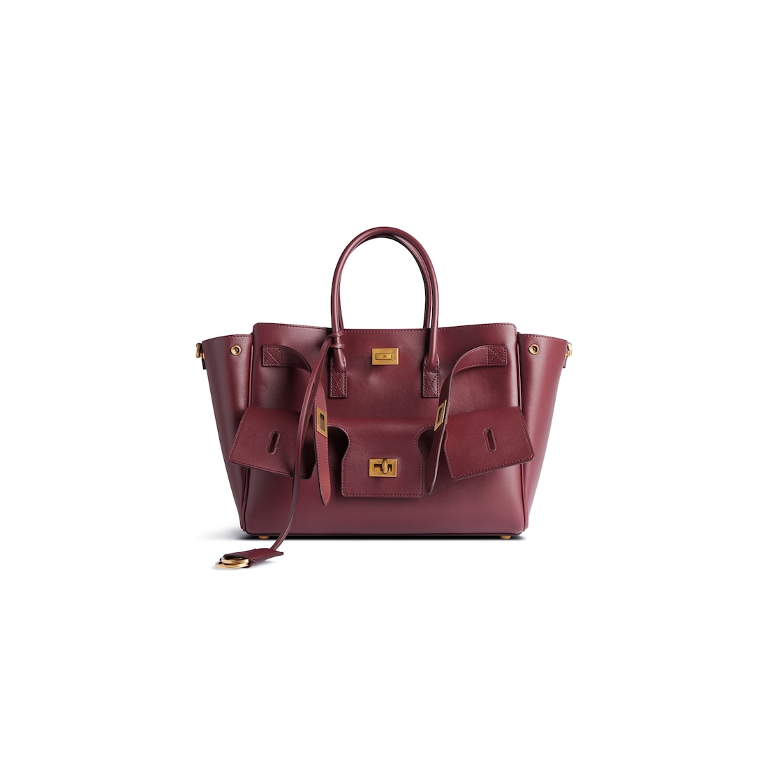 Balenciaga Bolso Carry All Bel Air Pequeño para Mujer en Borgoña Oscuro