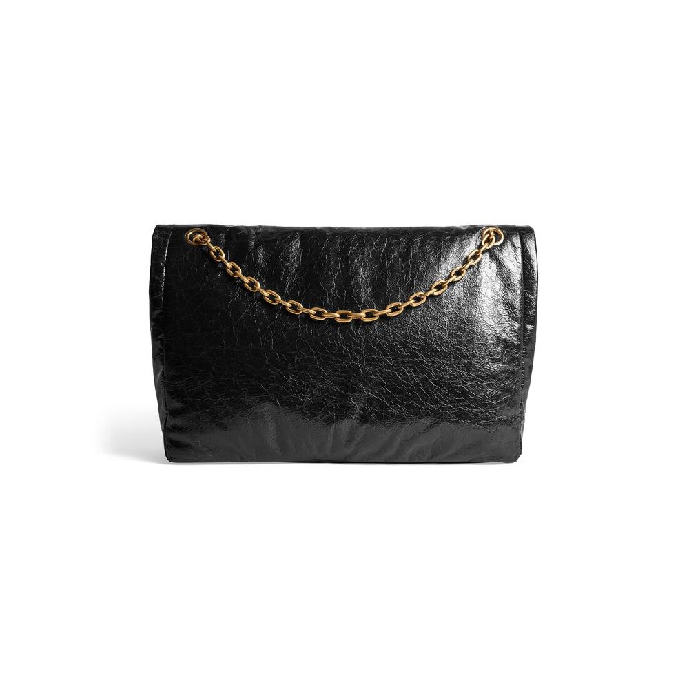 Balenciaga Bolso Con Cadena Monaco Grande Para Mujer En Negro