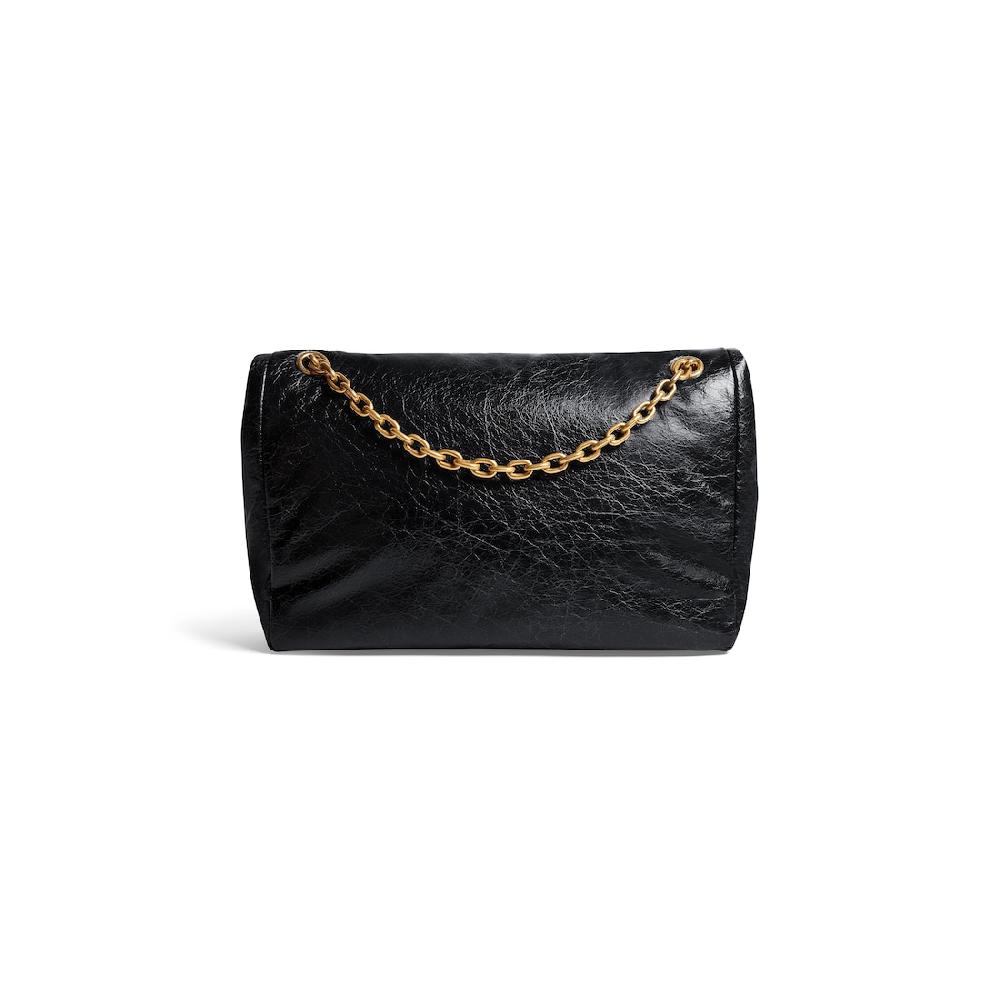 Balenciaga Bolso Con Cadena Monaco Mediano Para Mujer En Negro