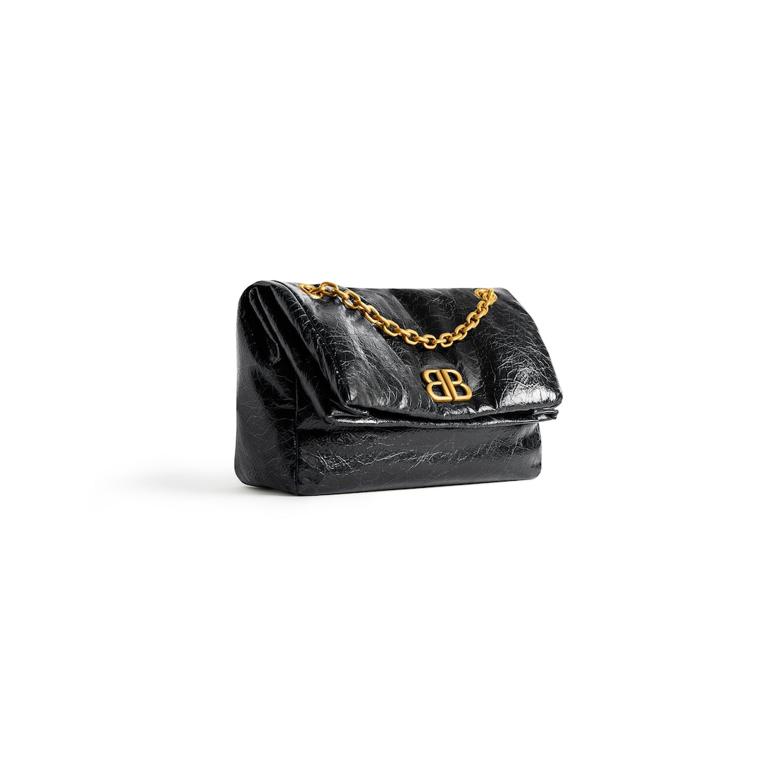 Balenciaga Bolso Con Cadena Monaco Pequeño Para Mujer En Negro