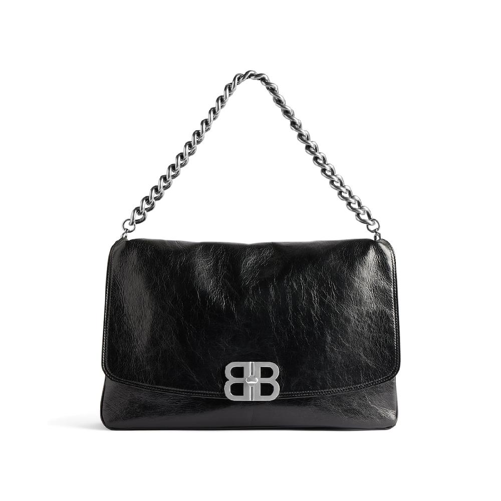 Balenciaga Bolso Con Solapa Bb Soft Grande para Mujer en Negro