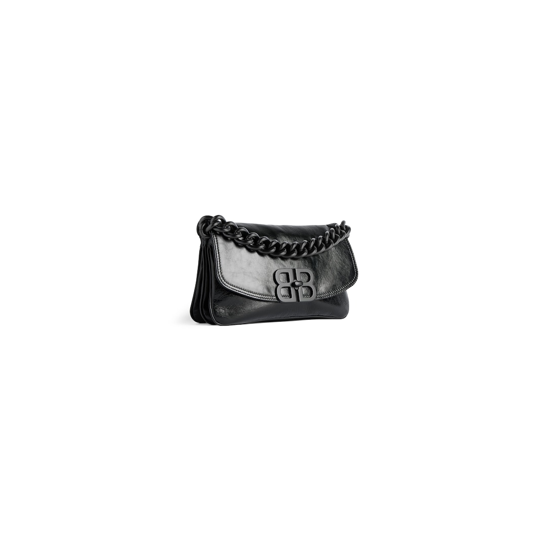 Balenciaga Bolso Con Solapa Bb Soft Pequeño En Negro