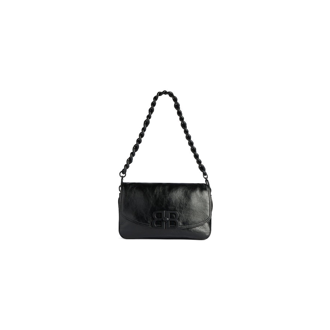 Balenciaga Bolso Con Solapa Bb Soft Pequeño en Negro