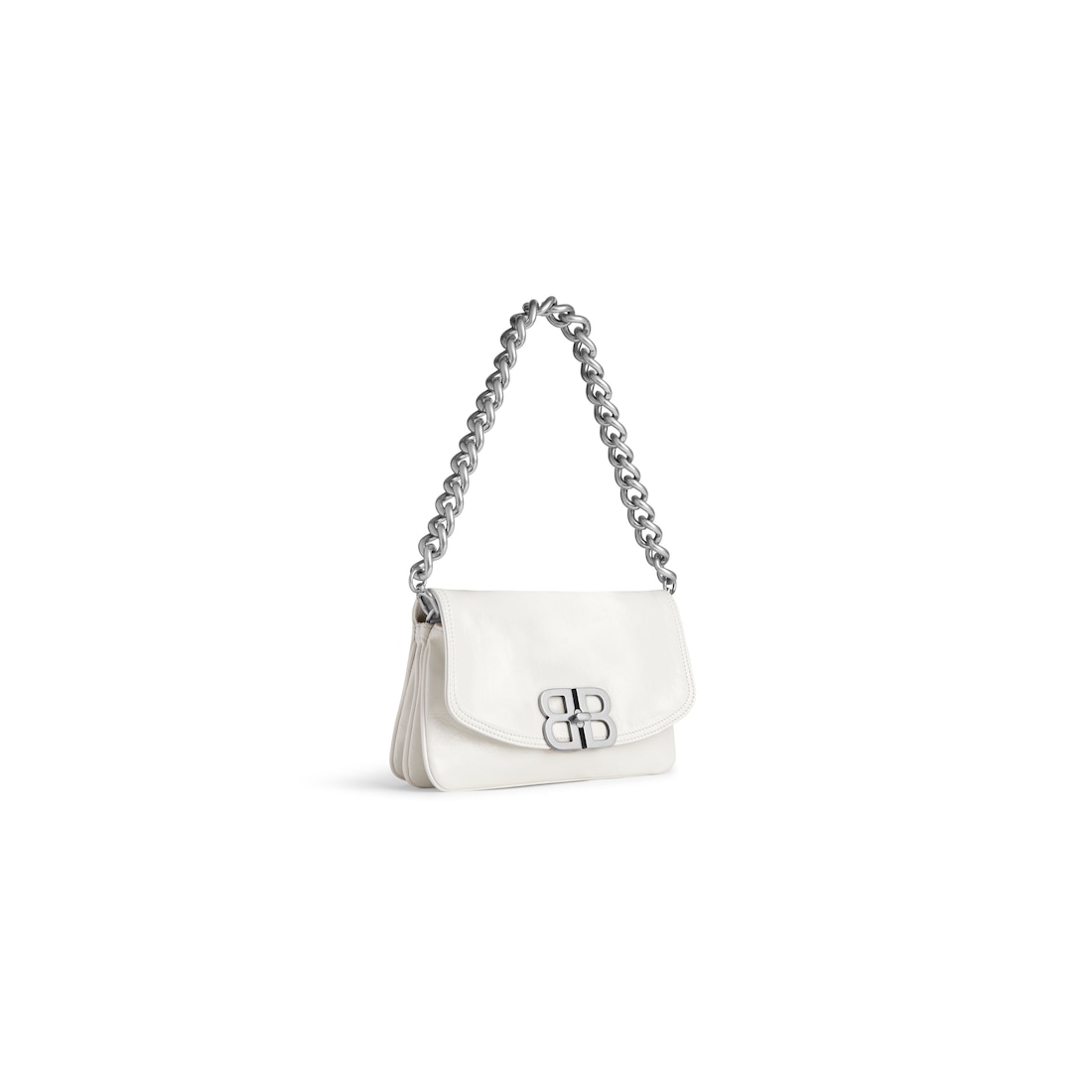 Balenciaga Bolso Con Solapa Bb Soft Pequeño Para Mujer En Blanco Óptico