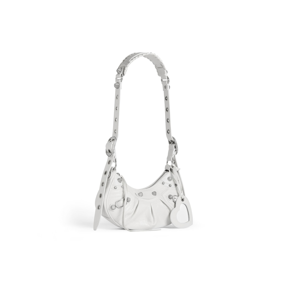 Balenciaga Bolso De Hombro Le Cagole Xs Con Estrás Para Mujer En Blanco