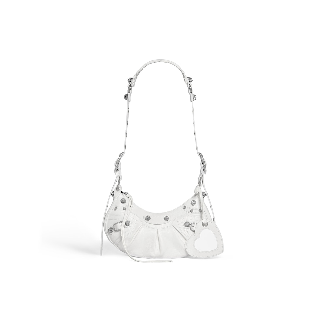 Balenciaga Bolso De Hombro Le Cagole Xs Con Estrás para Mujer en Blanco