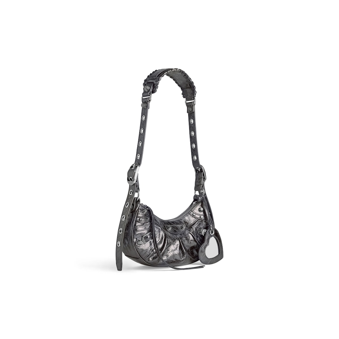 Balenciaga Bolso De Hombro Le Cagole Xs Metalizado Para Mujer En Gris Oscuro