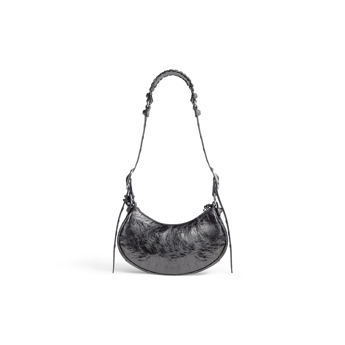Balenciaga Bolso De Hombro Le Cagole Xs Metalizado Para Mujer En Gris Oscuro