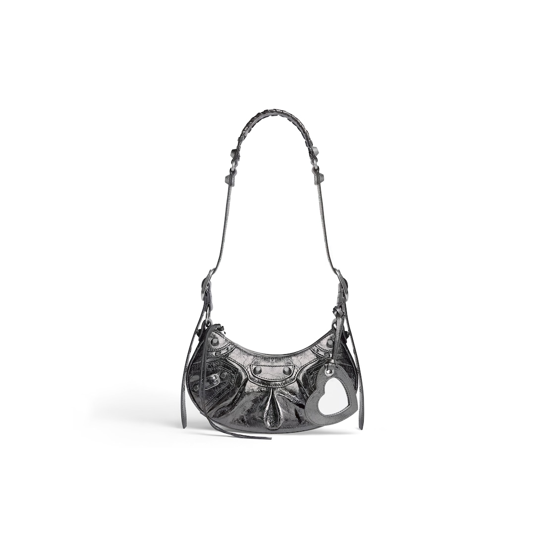 Balenciaga Bolso De Hombro Le Cagole Xs Metalizado para Mujer en Gris Oscuro