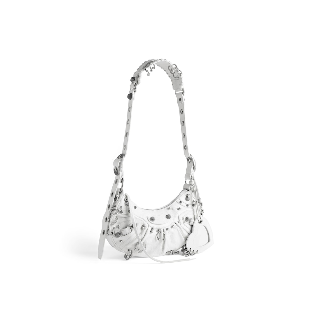 Balenciaga Bolso De Hombro Xs Le Cagole Con Piercings Para Mujer En Blanco Óptico