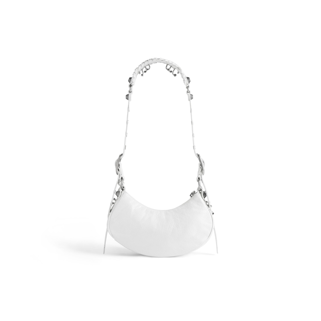 Balenciaga Bolso De Hombro Xs Le Cagole Con Piercings Para Mujer En Blanco Óptico